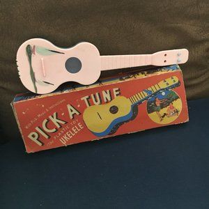 Vintage Toy Ukulele Pick a Tune Toy Town Corporation Original Box Rare